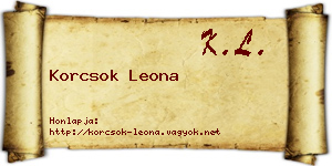 Korcsok Leona névjegykártya